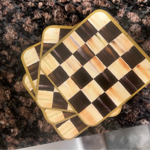 MacKenzie-Childs Other - Mackenzie Childs Square Coasters (set of 4)
